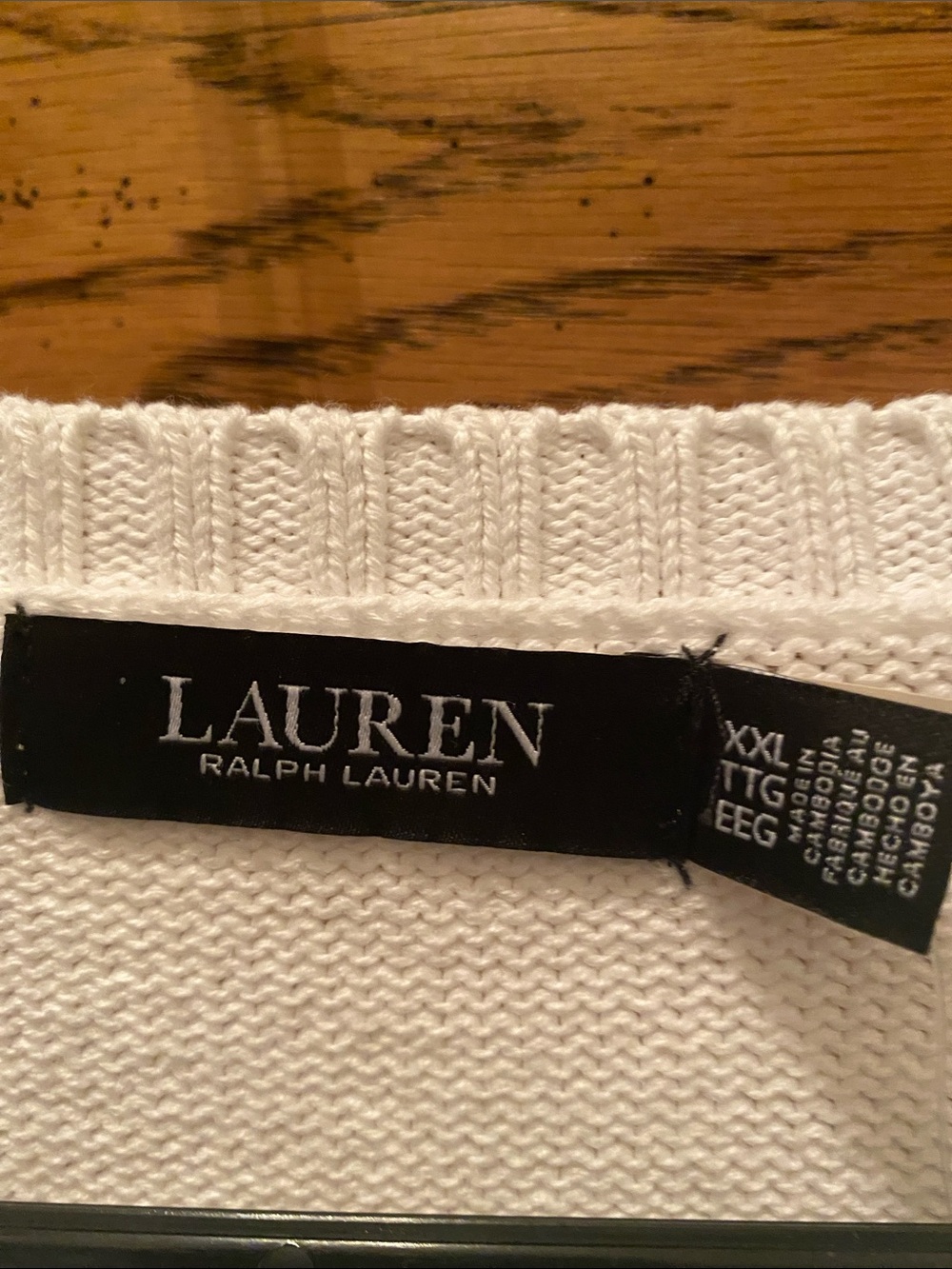 Ralph Lauren Woman’s Off White Intarsia-Knit Vizsla Crewneck Sweater Sz XXL NWT - Picture 6 of 13